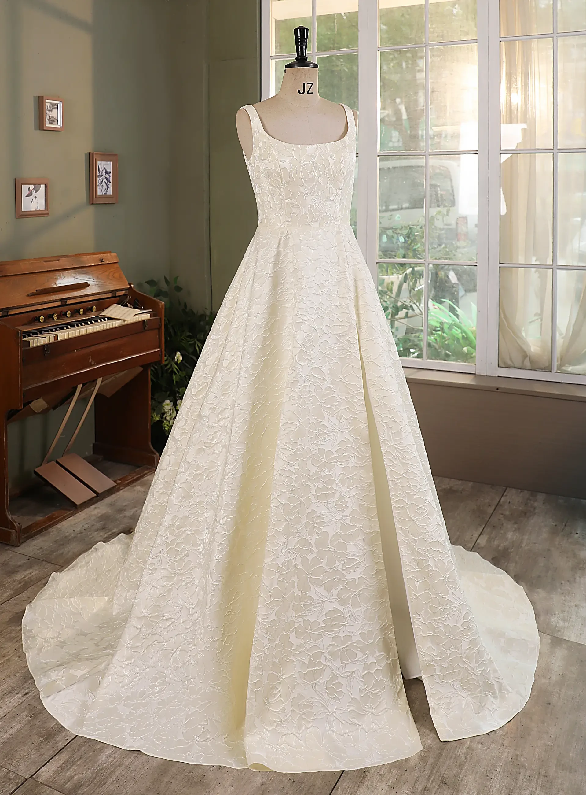  modest scoop neck wedding dress perfect for a mature older bride kansas city bridal shop