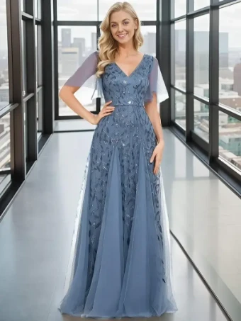 Ever Pretty ee00736dn18 #1 dusty navy thumbnail