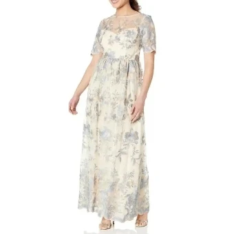 Adrianna Papell MOB448 #0 Cream/Light Blue thumbnail